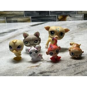 Lot Of Littlest Pet Shop LPS 100% Authentic Animals Duck Monkey Dog